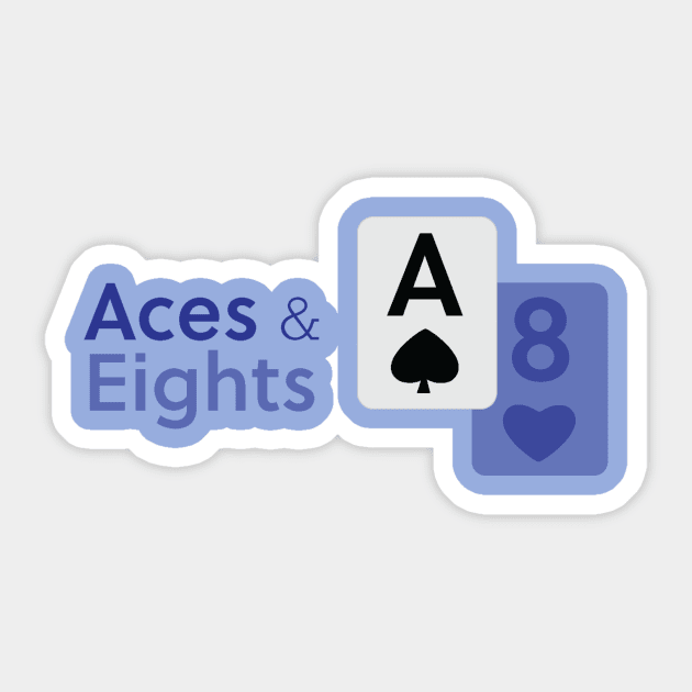 blue and white Aces and Eights Sticker by Aces & Eights 